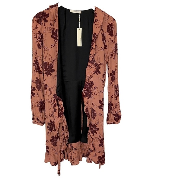 NWT Wrap Dress Small  Pink Floral by Lavender Brown Rayon - Picture 10 of 10